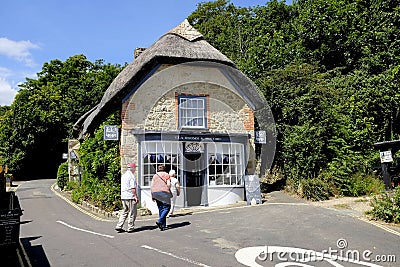 Thatched tea rooms, Godshill, Isle of Wight, UK. Editorial Stock Photo