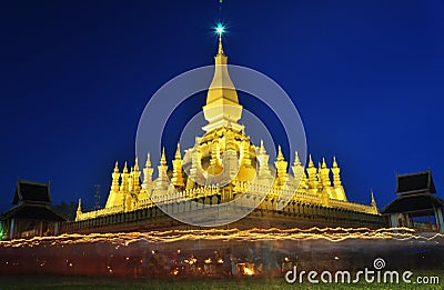 Thatluang festival in Vientiane Lao PDR Editorial Stock Photo