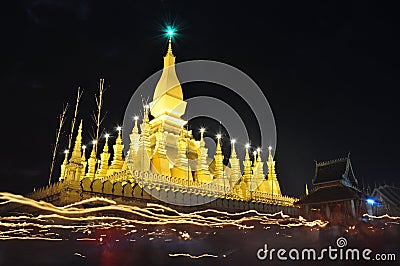 Thatluang festival in Vientiane Lao PDR Editorial Stock Photo