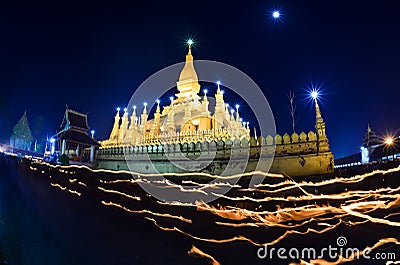 Thatluang festival in Vientiane Lao PDR Editorial Stock Photo