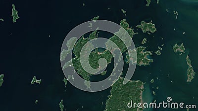 Thayawthadangyi Kyun Island. Myanmar. Satellite, December 20, 2023 Stock Photo