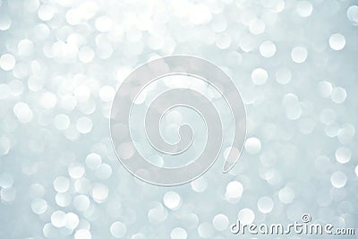 TheAbstract bokeh lighting background , silver color tone Stock Photo