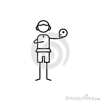 theater actor icon. Element of human hobbies icon for mobile concept and web apps. Thin line theater actor icon can be used for we Stock Photo