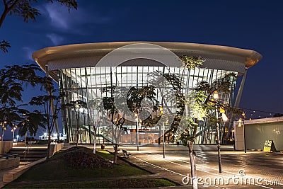 The theater building in Ashdod in the evening, Editorial Stock Photo