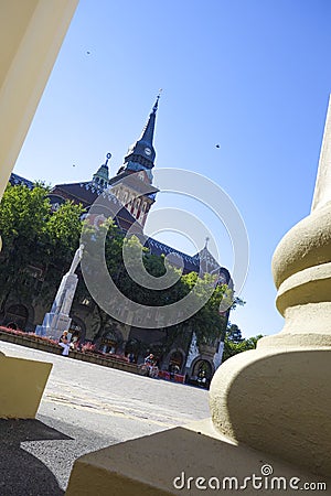 Theater building in Subotica, detail Editorial Stock Photo