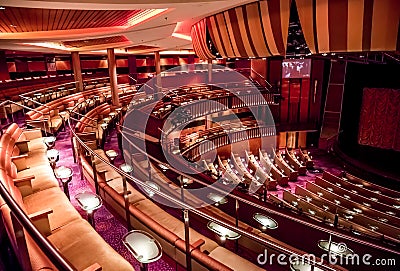 Theater on a cruise ship Stock Photo