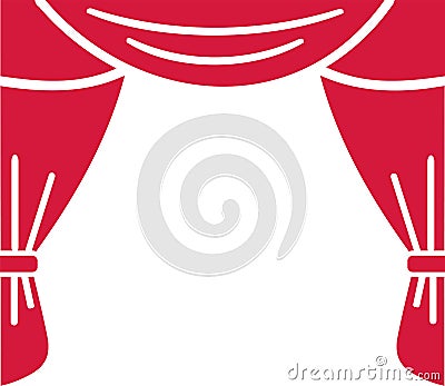 Theater curtain icon Vector Illustration