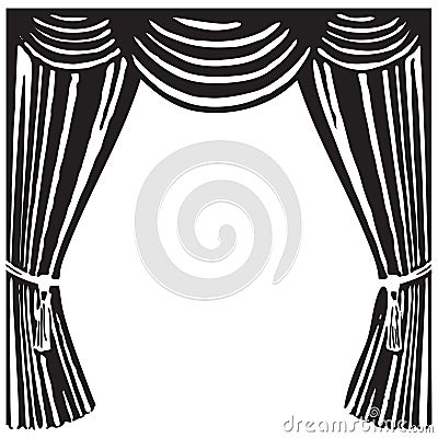 Theater curtain Vector Illustration