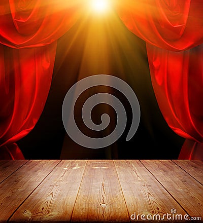 Theater curtains Stock Photo