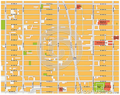 Theater district map, new york Stock Photo