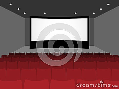 Theater with an empty room. Vector Illustration