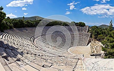 Theater of Epidaurus, Greece Stock Photo
