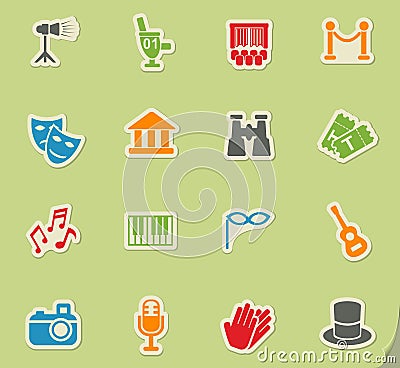 theater icon set Stock Photo