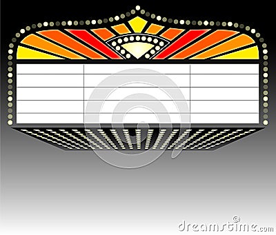 Theater Marquee Sign/ai Stock Photo