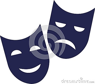 Theater mask - good and bad Vector Illustration