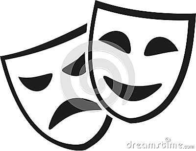 Theater masks icon Vector Illustration