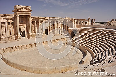 Theater at Palmyra Stock Photo