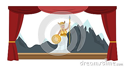 Theater perfomance show Vector Illustration