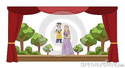 Theater perfomance show Vector Illustration