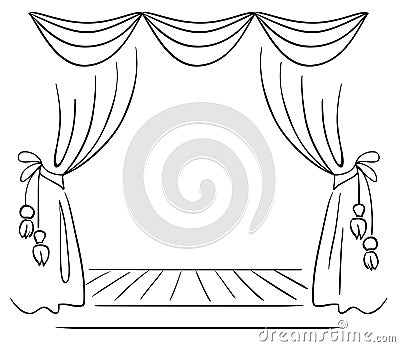 Theater Stage Vector Sketch Stock Vector - Image: 39092283