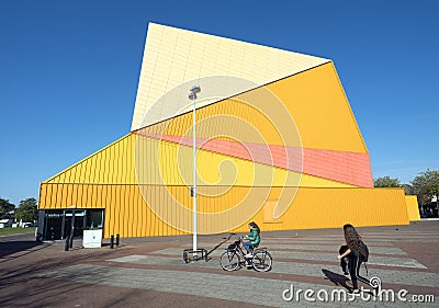 Theatre agora in centre of dutch town lelystad in province of flevoland in holland Editorial Stock Photo