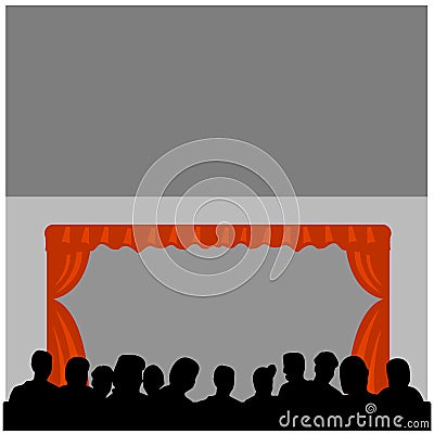 Theatre attendance Vector Illustration