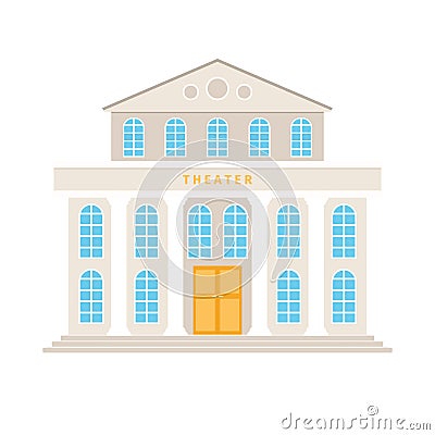 Theatre building with columns Vector Illustration