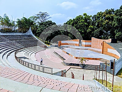 Theatre de Verdure, an amphitheater in Parc PrÃ©sidentiel in Kinshasa Editorial Stock Photo