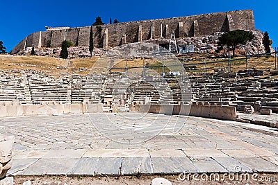 Theatre of Dionysus Eleuthereus Athens Stock Photo