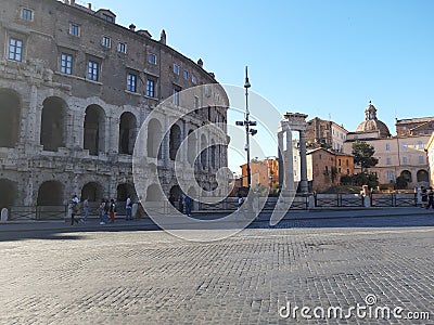 Theatre Marcello in Rome tourist spot Editorial Stock Photo