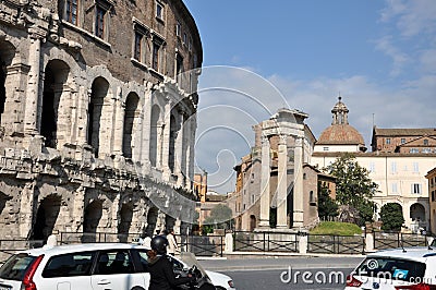 Theatre of Marcellus Teatro di Marcello. Rome, Italy Editorial Stock Photo