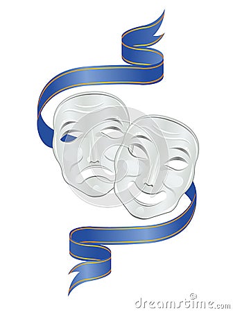 Theatre masks Vector Illustration