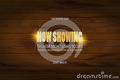 Theatre premiere poster design Vector Illustration