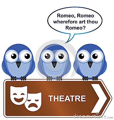 Theatre sign Vector Illustration