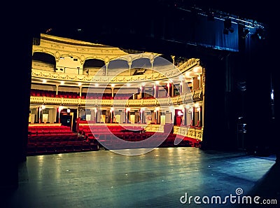 Theatre Stage in Almeria Theatre Editorial Stock Photo