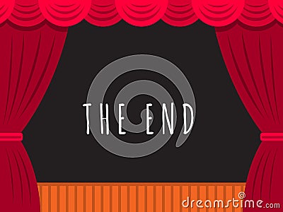 Theatre stage banner Vector Illustration