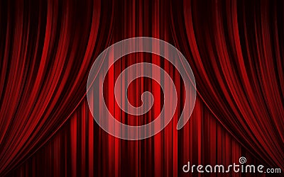 Theatre stage curtain Stock Photo