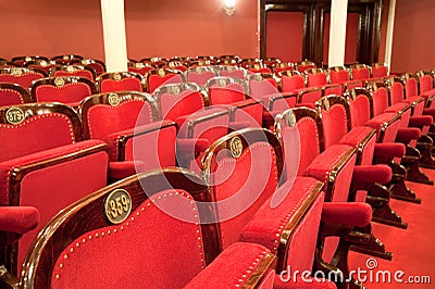 Theatrical armchairs Stock Photo