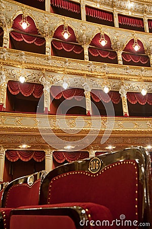 Theatrical armchairs Stock Photo