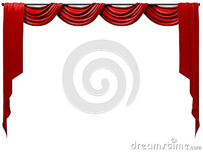 Theatrical Curtain Stock Photo
