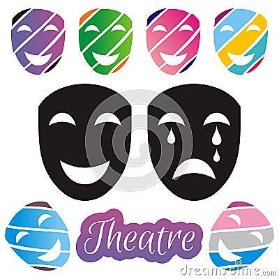 Theatrical mask Vector Illustration