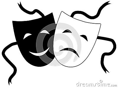 Theatrical masks Stock Photo