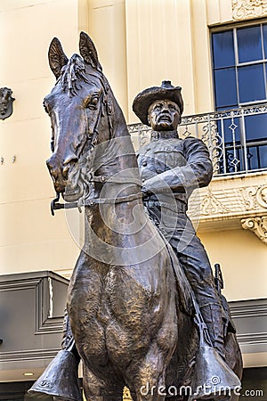 Thedore Roosevelt Statue San Antonio Texas Editorial Stock Photo