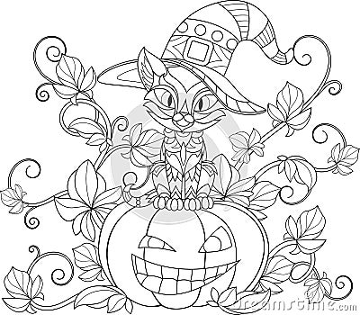 Thematic coloring for Halloween Vector Illustration