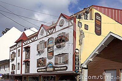 Thematic Gallery in Ushuaia, Argentina Editorial Stock Photo