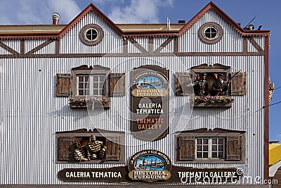 Thematic Gallery in Ushuaia, Argentina Editorial Stock Photo