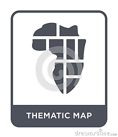 thematic map icon in trendy design style. thematic map icon isolated on white background. thematic map vector icon simple and Vector Illustration