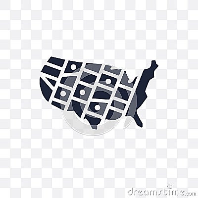 Thematic Map transparent icon. Thematic Map symbol design from M Vector Illustration