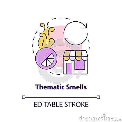 Thematic smells concept icon Vector Illustration