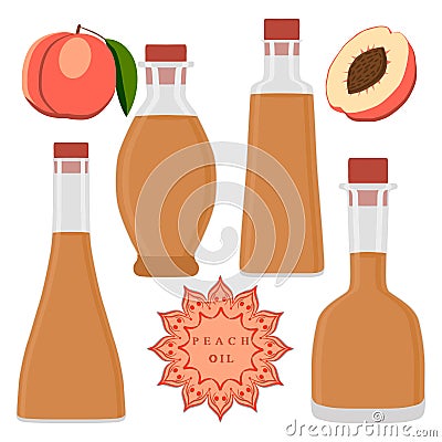 The theme bottles oil Vector Illustration